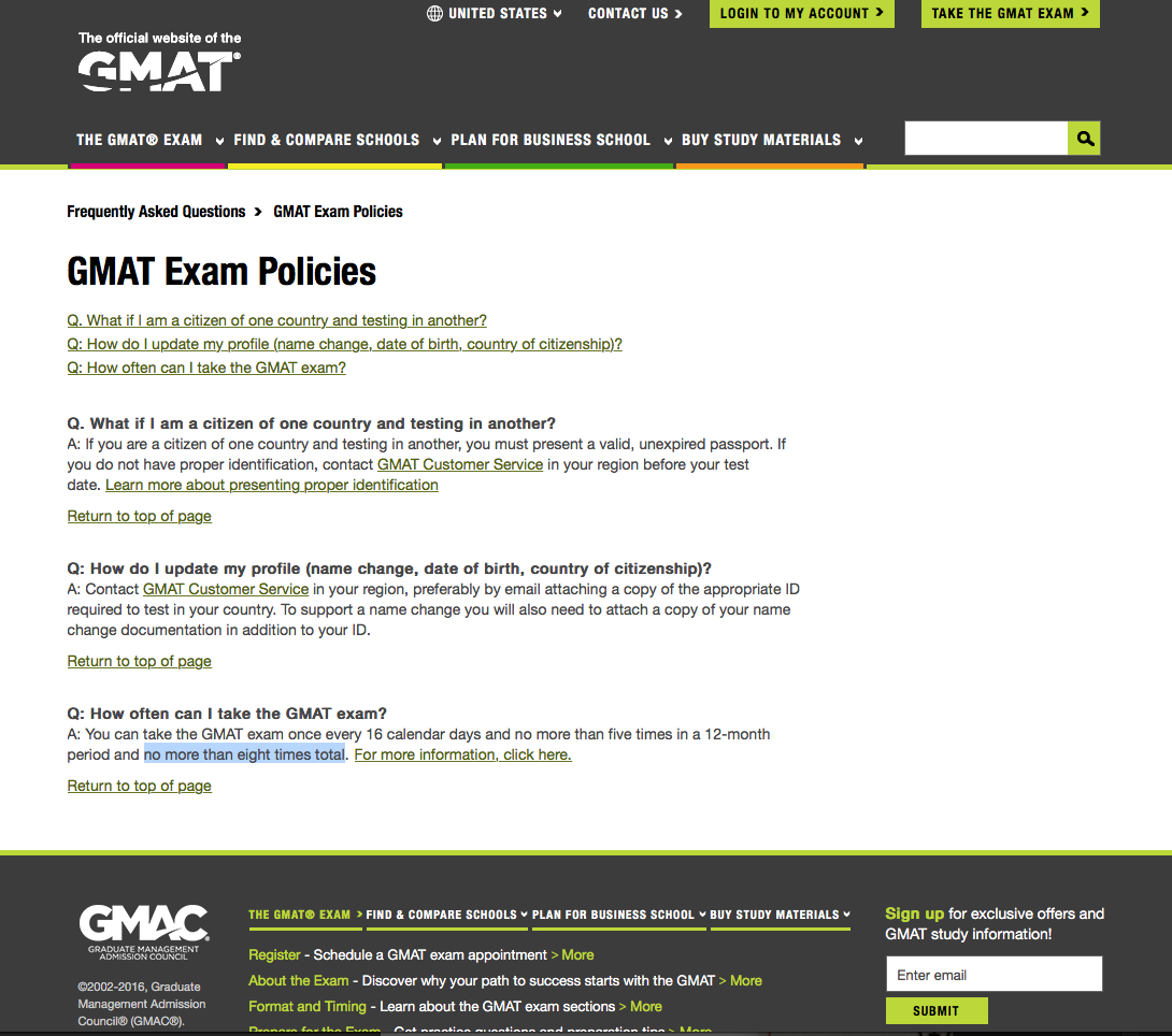 GMAC Announces a Lifetime Limit of 8 GMAT Exams General GMAT Questions and Strategies